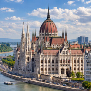 El Parlamento de Budapest junto al Danubio